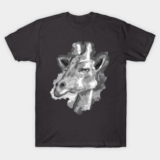 Giraffe Lover Black and White T-Shirt